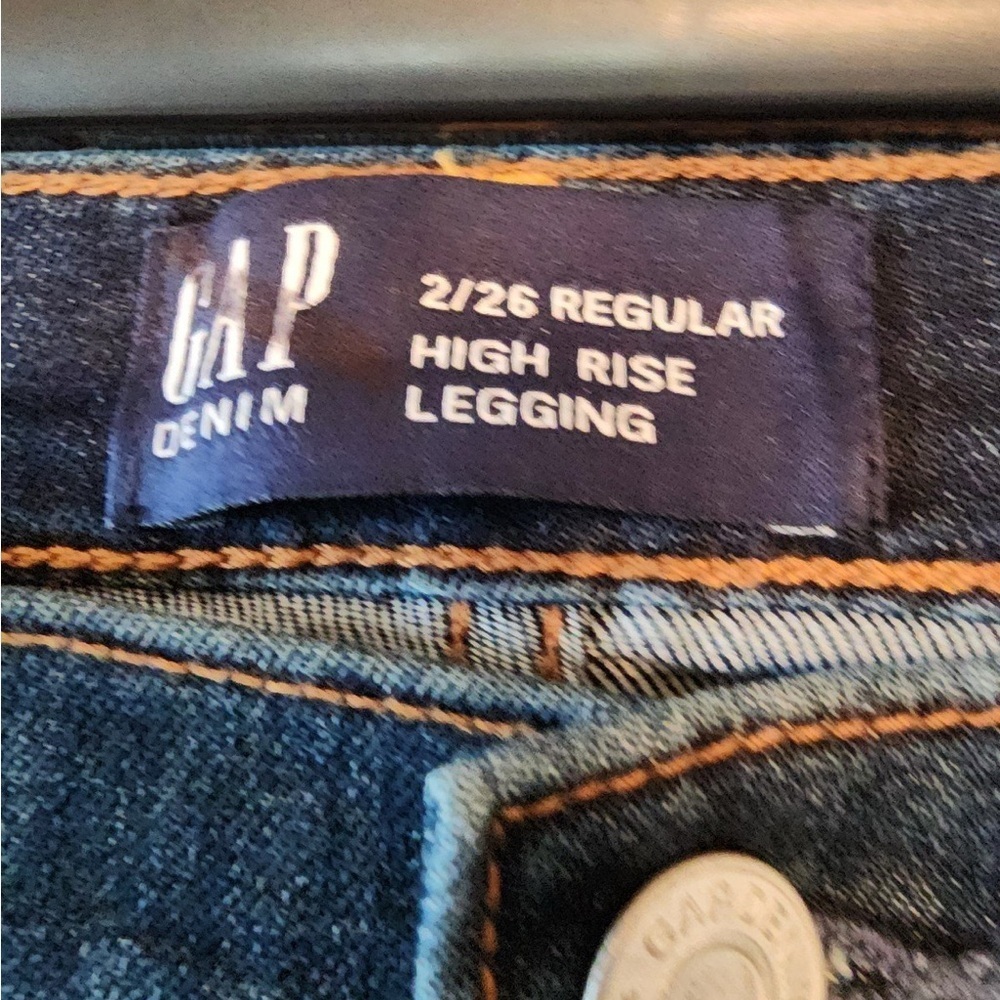 Gap high rise Jeggings leggings jeans size 2 regular - Picture 3 of 3